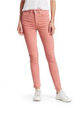 Rag & Bone High Rise Corduroy Skinny Cameo Pink